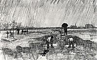 Churchyard in the Rain, 1883, vangogh
