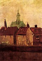 Cluster of Old Houses with the New Church in The Hague, 1882, vangogh