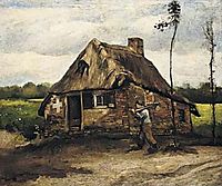 Cottage with Peasant Coming Home, 1885, vangogh