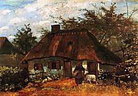 Cottage and Woman with Goat, 1885, vangogh