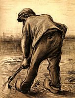 Digger in a Potato Field: February, 1885, vangogh