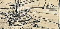 Fishing Boats on the Beach, 1888, vangogh