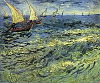 Fishing Boats at Sea, 1888, vangogh