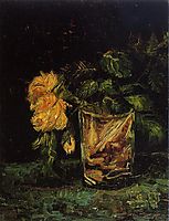 Glass with Roses, 1886, vangogh