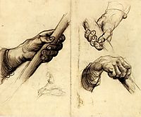 Hands with a Stick, 1885, vangogh