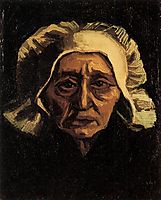 Head of an Old Peasant Woman with White Cap, 1884, vangogh
