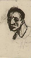 Head of a Man, Bareheaded, 1885, vangogh