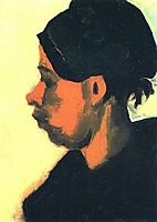 Head of a Peasant Woman with Dark Cap, 1885, vangogh