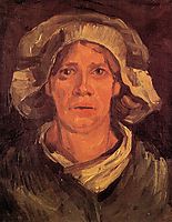 Head of a Peasant Woman with White Cap, 1885, vangogh
