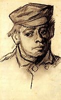 Head of a Young Man, c.1885, vangogh