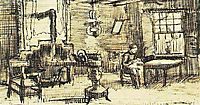 Interior with Woman Sewing, vangogh