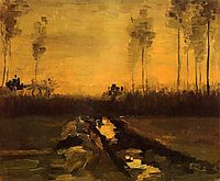 Landscape at Dusk, 1885, vangogh