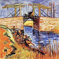 The Langlois Bridge at Arles, 1888, vangogh