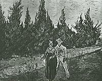 The Lovers The Poet s Garden IV, 1888, vangogh