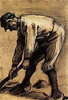 Man Breaking Up the Soil, 1883, vangogh
