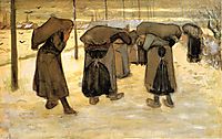 Miners- wives carrying sacks of coal, 1882, vangogh
