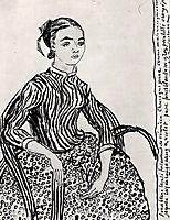 A mousmé, sitting, 1888, vangogh