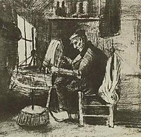 Old Man Reeling Yarn, 1884, vangogh