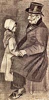 Orphan Man, Sitting with a Girl, 1882, vangogh