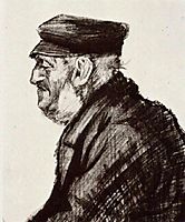 Orphan Man with Cap, Head, 1883, vangogh