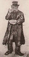Orphan Man with Top Hat, Eating from a Plate, 1882, vangogh