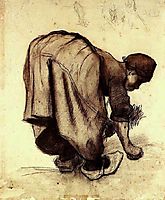 Peasant Woman Bending Over, 1885, vangogh