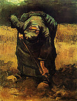 Peasant Woman Digging, 1885, vangogh