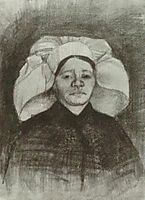 Peasant Woman, Head, 1884, vangogh