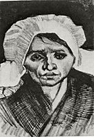 Peasant Woman, Head, c.1884, vangogh