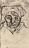Peasant Woman, Head, vangogh