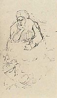 Peasant Woman, Sitting with Chin in Hand, 1885, vangogh