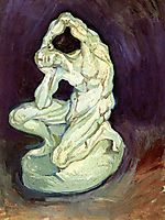 Plaster Statuette of a Kneeling Man, 1886, vangogh