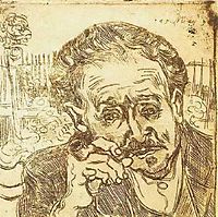 Portrait of Doctor Gachet (A man with pipe), 1890, vangogh