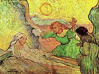 The Raising of Lazarus after Rembrandt, 1890, vangogh