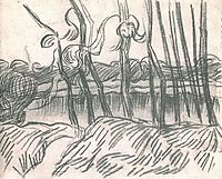 A Row of Bare Trees, 1889, vangogh