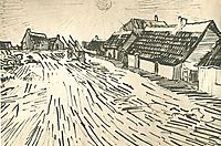 Row of Cottages in Saintes-Maries, 1888, vangogh