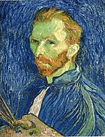 Self Portrait with Pallette, 1889, vangogh