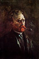 Self-Portrait with Pipe, 1886, vangogh