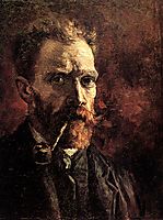 Self-Portrait with Pipe, 1886, vangogh