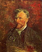Self-Portrait with Pipe and Glass, vangogh