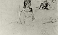 Sheet with a Few Sketches of Figures, 1890, vangogh