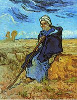 The Shepherdess (after Millet), 1889, vangogh