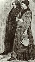 Sien Pregnant, Walking with Older Woman, 1882, vangogh