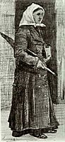 Sien with Umbrella and Prayer Book, 1882, vangogh