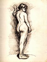 Standing Female Nude Seen from the Back, c.1886, vangogh