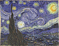 The starry night (Saint-Rémy-de-Provence), 1888, vangogh