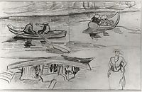 A Steamer with Several People, 1890, vangogh