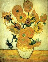 Still Life - Vase with Fourteen Sunflowers, 1889, vangogh