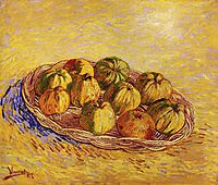 Still Life with Basket of Apples, 1887, vangogh