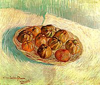 Still Life with Basket of Apples (to Lucien Pissarro), 1887, vangogh